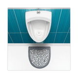 Boardwalk Urinal Mat 2.0, Rubber, 17.5 x 20, Gray/White, 6/Carton