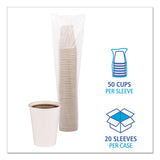 Boardwalk Paper Hot Cups, 12 oz, White, 20 Cups/Sleeve, 50 Sleeves/Carton