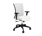 Global Vion – Sleek Chalk Dimension Mesh Medium Back Tilter Task Chair in Vinyl for the Modern Office, Home and Business