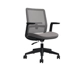 Global Factor – Smart and Chic Charcoal Mesh Synchro-Tilter Mid-Back Chair in Vinyl, Perfect for your State-of-the-Art Office, Home and Business.