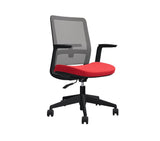 Global Factor – Smart and Chic Charcoal Mesh Synchro-Tilter Mid-Back Chair in Plush Fabric, Perfect for your State-of-the-Art Office, Home and Business.