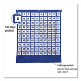 Carson-Dellosa Education Hundreds Pocket Chart, 105 Pockets, 26 x 30, Blue