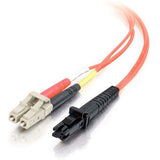 C2G-2m LC-MTRJ 62.5/125 OM1 Duplex Multimode PVC Fiber Optic Cable - Orange - 33182