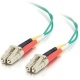 C2G-3m LC-LC 62.5/125 OM1 Duplex Multimode Fiber Optic Cable (Plenum-Rated) - Green - 37572