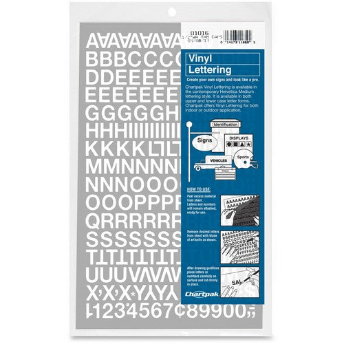 Chartpak Vinyl Helvetica Style Letters/Numbers - 01016