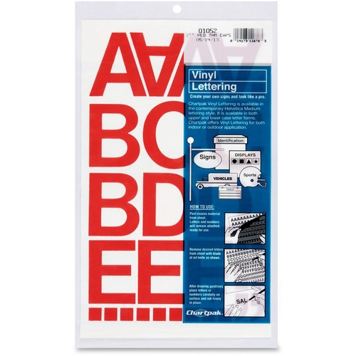Chartpak Vinyl Helvetica Style Letters/Numbers - 01052