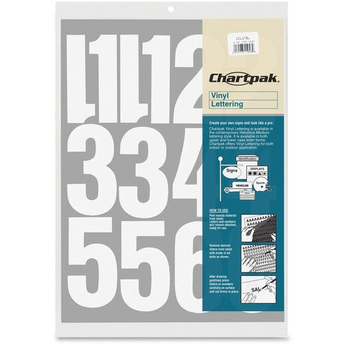 Chartpak Permanent Adhesive Vinyl Numbers - 01196