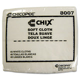 Chix Soft Cloths, 13 x 15, White, 40/Pack, 30 Packs/Carton