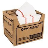 Chix Foodservice Towels, 1-Ply, 12.25 x 21, White/Red Stripe, 200/Carton