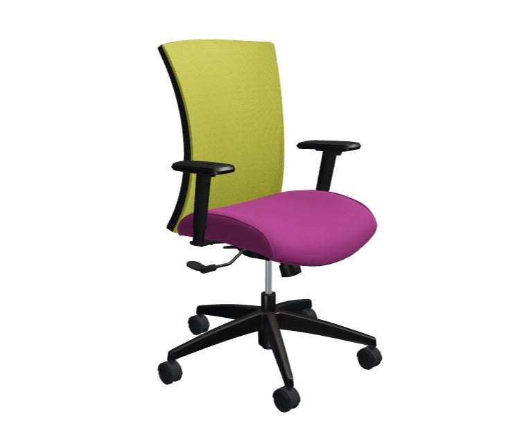 Global Vion – Lush Citrus Dimension Mesh High Back Tilter Task Chair in Vibrant Fabric for the Modern Office, Home and Business