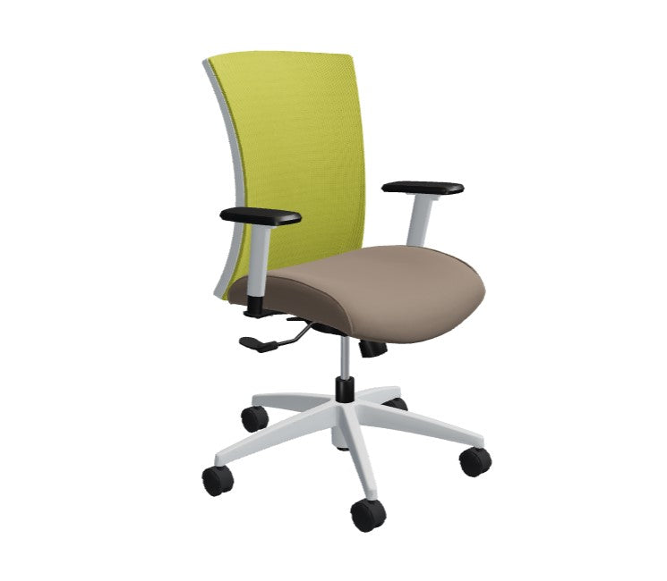Global Vion – Lush Citrus Dimension Mesh Medium Back Tilter Task Chair in Vibrant Fabric for the Modern Office, Home and Business