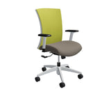 Global Vion – Sleek Citrus Dimension Mesh Medium Back Tilter Task Chair in Vinyl for the Modern Office, Home and Business