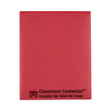 C-Line Classroom Connector Folders, 11 x 8.5, Red, 25/Box
