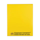 C-Line Classroom Connector Folders, 11 x 8.5, Yellow, 25/Box