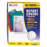 C-Line Vinyl Report Covers, 0.13" Capacity, 8.5 x 11, Clear/Clear, 50/Box