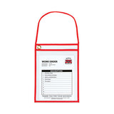C-Line 1-Pocket Shop Ticket Holder w/Setrap and Red Stitching, 75-Sheet, 9 x 12, 15/Box