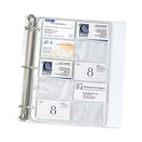 C-Line Business Card Binder Pages, For 2 x 3.5 Cards, Clear, 20 Cards/Sheet, 10 Sheets/Pack