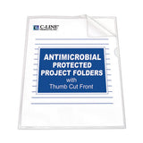 C-Line Antimicrobial Protected Poly Project Folders, Letter Size, Clear, 25/Box