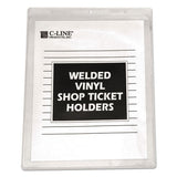 C-Line Clear Vinyl Shop Ticket Holders, Both Sides Clear, 15 Sheets, 8.5 x 11, 50/Box