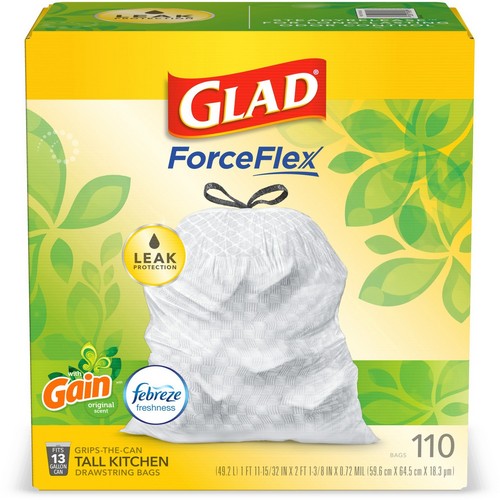 Glad ForceFlex Tall Kitchen Drawstring Trash Bags - 79114