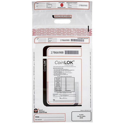 ControlTek CoinLOK Plastic Coin Bags - 585407