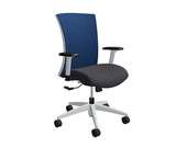 Global Vion – Sleek Cobalt Dimension Mesh High Back Tilter Task Chair in Vinyl for the Modern Office, Home and Business.
