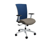 Global Vion – Sleek Cobalt Dimension Mesh High Back Tilter Task Chair in Vinyl for the Modern Office, Home and Business.
