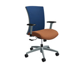 Global Vion – Sleek Cobalt Dimension Mesh Medium Back Tilter Task Chair in Vinyl for the Modern Office, Home and Business