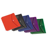 Cardinal Dual Pocket Snap Envelope, 11 x 8 1/2, Assorted Colors, 5/Pack