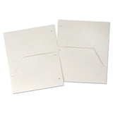 Cardinal Double Pocket Dividers for Ring Binders, 11 x 8.5, White, 5/Pack