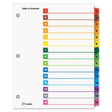 Cardinal OneStep Printable Table of Contents and Dividers, 15-Tab, 1 to 15, 11 x 8.5, White, 1 Set