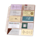 Cardinal Business Card Refill Pages, For 2 x 3.5 Cards, Clear, 20 Cards/Sheet, 10 Sheets/Pack