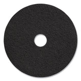 Coastwide Professional Stripping Floor Pads, 20" Diameter, Black, 5/Carton