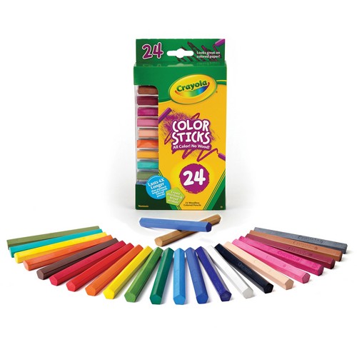 Crayola 24 Color Sticks Woodless Colored Pencils - 68-2324