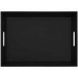 Dacasso Black Leather Serving Tray with Handles - A1033
