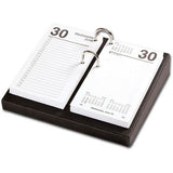 Dacasso Classic Black 3.5" x 6" Calendar Holder with Silver Accents - A1041