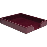 Dacasso Burgundy Bonded Leather Letter Tray - A5201