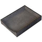 Protacini Castlerock Gray Italian Patent Leather Front-Load Letter Tray - A6201