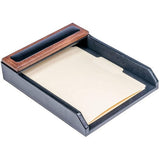 Dacasso Walnut & Leather Letter Tray - A8401