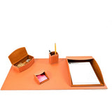 Dacasso 5-piece Home/Office Leather Desk Accessory Set - K6502