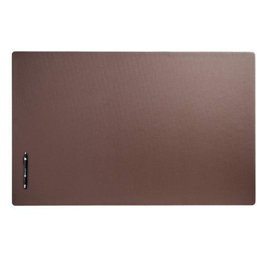 Dacasso Chocolate Brown Leatherette 38" x 24" Desk Mat without Rails - P3432