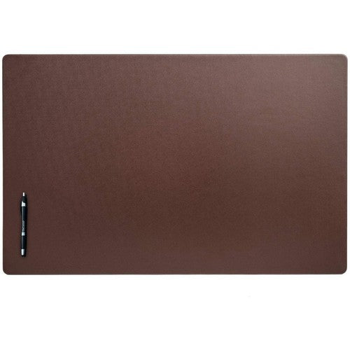 Dacasso Chocolate Brown Leatherette 34" x 20" Desk Mat without Rails - P3433