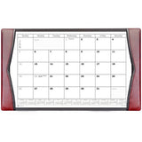 Dacasso Burgundy Leather Desk Pad with 2022 Calendar Insert, 34 x 20 - P7050
