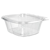Dart ClearPac SafeSeal Tamper-Resistant, Tamper-Evident Containers, Flat Lid, 16 oz, 4.9 x 2.5 x 5.5, Clear, 100/Bag, 2 Bags/CT