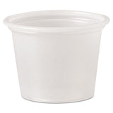 Dart Polystyrene Portion Cups, 1 oz, Translucent, 2,500/Carton