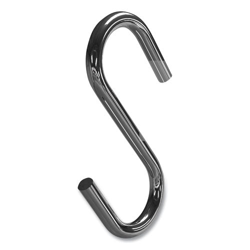 deflecto S Hooks, Metal, Silver, 50/Pack