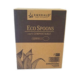 Emerald Plant to Plastic Compostable Cutlery, Spoon, White, 1,000/Carton