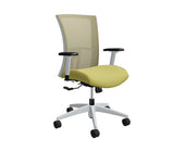 Global Vion – Sleek Dust Mesh Medium Back Tilter Task Chair in Vinyl for the Modern Office, Home and Business