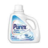 Purex Free and Clear Liquid Laundry Detergent, Unscented, 150 oz Bottle, 4/Carton