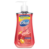 Dial Antibacterial Liquid Soap, Pomegranate and Tangerine, 7.5 oz Pump Bottle, 12/Carton